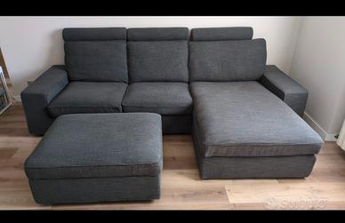 kivik divano 3 posti + pouf contenitore 