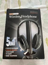 Cuffie headphone wireless 5 in 1 Hi-Fi S-XBS