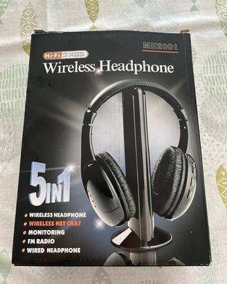 Cuffie headphone wireless 5 in 1 Hi-Fi S-XBS