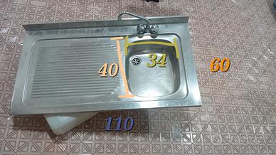 lavabo acciao inox lavello