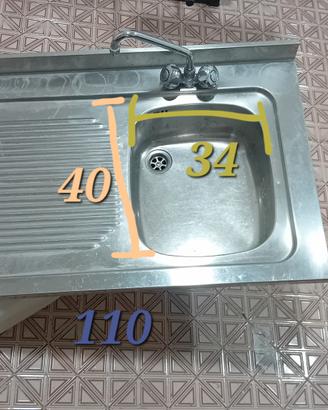 lavabo acciao inox lavello