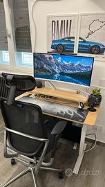 Scrivania regolabile, Sedia, Monitor Curvo (Setup)