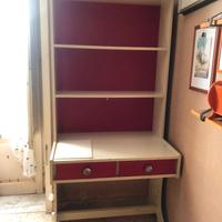 Scrivania con libreria stile vintage