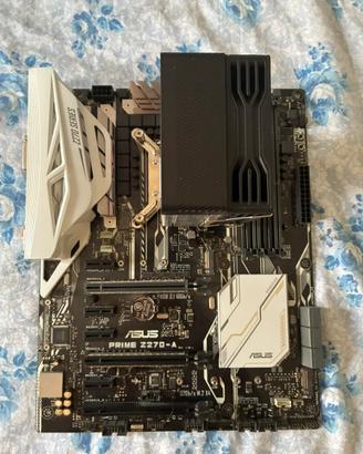 blocco intel core i7 7700 con scheda madre