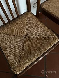Sedie legno e paglia