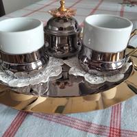 Servizio caffè San Valentino +vassoio+ zuccherier