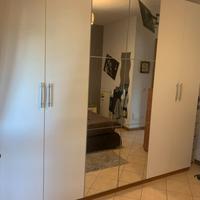 Armadio, coppia comodini, settimino e scarpiera