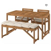 Tavolo sedie panca in legno da giardino da esterno