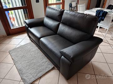 Divano in pelle Poltrone Sofà 3 posti