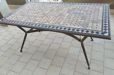 Tavolo ferro mosaico