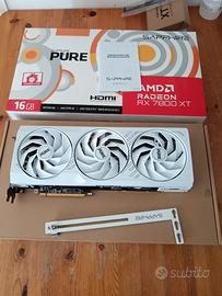 Scheda grafica Saphire Pure RX 7800 XT bianca