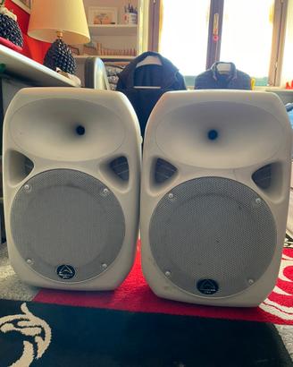 2 casse wharfedale pro  amplificate Dj con led blu