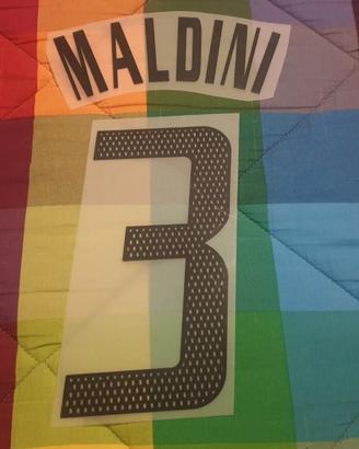 Nameset #3 MALDINI maglia Milan Finale Champions