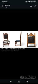 4 sedie legno 