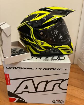 Airoh Commander tg L carbon-yellow