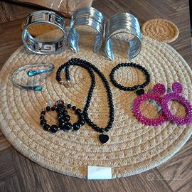 Set bigiotteria donna bracciali collana orecchini