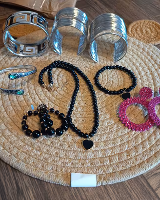 Set bigiotteria donna bracciali collana orecchini