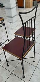 38 sedie + 24 tavolini in ferro battuto per bar