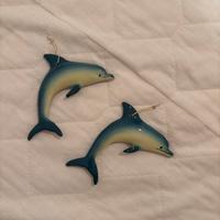 Coppia delfini ceramica decorativi