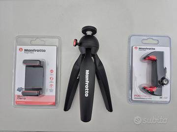 Manfrotto PIXI Treppiede da Tavolo + 2 morsetti
