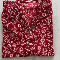 Camicia rossa fantasia floreale
