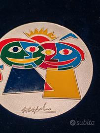 Medaglia, argento 925 Ugo Nespolo 