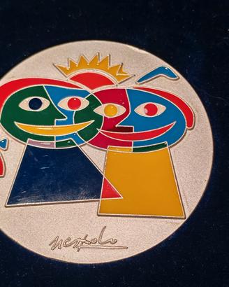 Medaglia, argento 925 Ugo Nespolo 