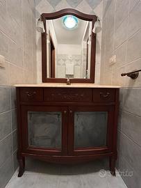Mobile bagno con specchio e lampade applique