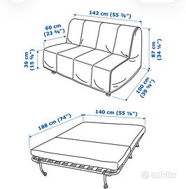 Divano letto ikea LYCKSELE LOVAS