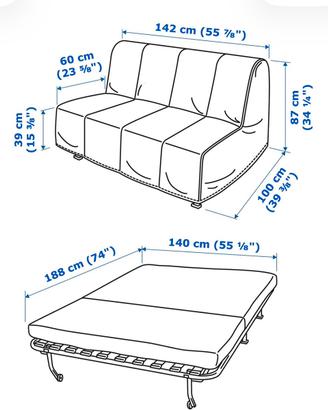 Divano letto ikea LYCKSELE LOVAS