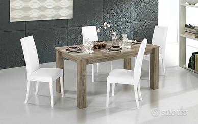 Tavolo cucina soggiorno effetto legno