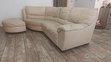 divano in pelle ad angolo natuzzi
