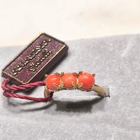 Anello trilogy in argento 925 e corallo