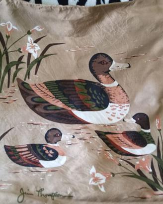 copri cuscino in seta jim thompson anatre beige