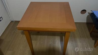TAVOLO 70X70 FAGGIO QUADRATO ALLUNGABILE