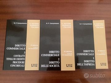 Diritto commerciale Campobasso 3 volumi