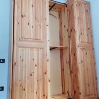 camera matrimoniale in abete stile montagna