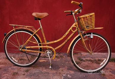 Bicicletta vintage  un bambu e raytan