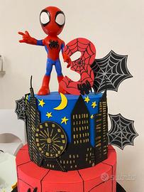 Torta di compleanno scenografica Spidey