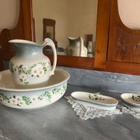 Antico set da lavabo in ceramica – completo