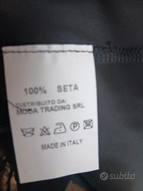 gonna in seta elegante nera