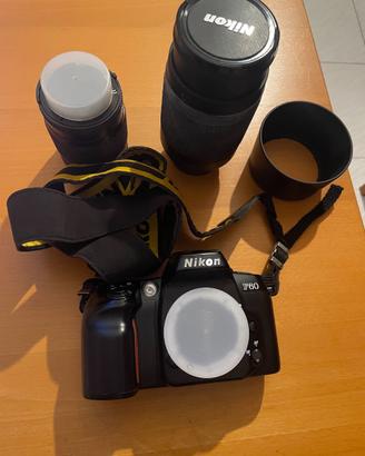 Kit Reflex Analogica Nikon F60 + Obiettivi