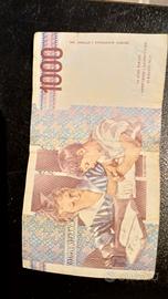 carta moneta da 1000 lire montessori