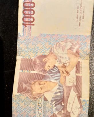 carta moneta da 1000 lire montessori