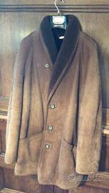 Giaccone Unisex in pelle Montone Marrone taglia 56