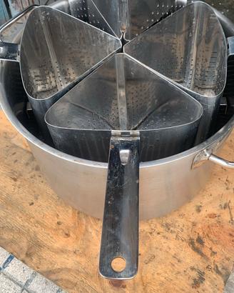 pentolone con 4 cestelli cottura induzione 