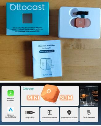 Ottocast mini 3.0 CarPlay wireless slim - Nuovo