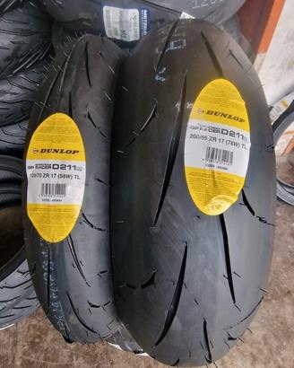 PNEUMATICI DUNLOP GP RACER D211 120/70+200/55