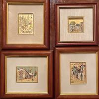 Quadretti con dipinto su foglia oro