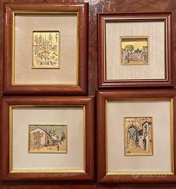 Quadretti con dipinto su foglia oro